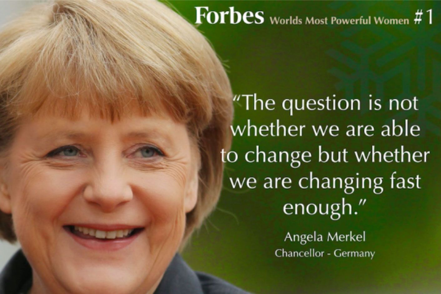 Angela Markel Tops Forbes’