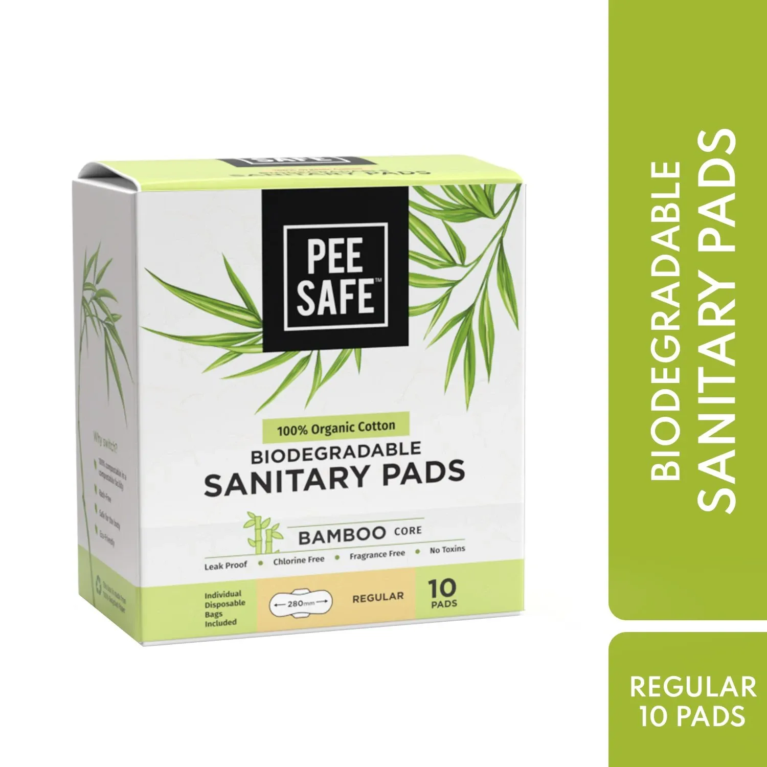 Peesafe Organic Cotton, Biodegradable Sanitary Pads 