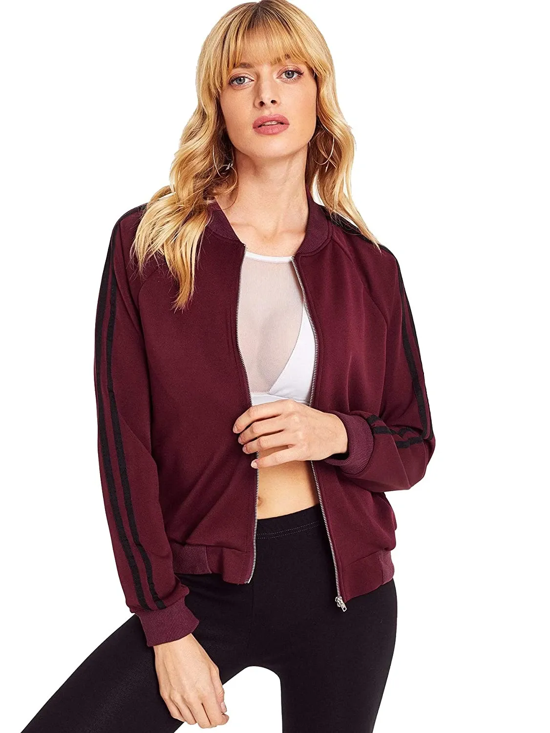 Romwe Women's Bomber Jacket