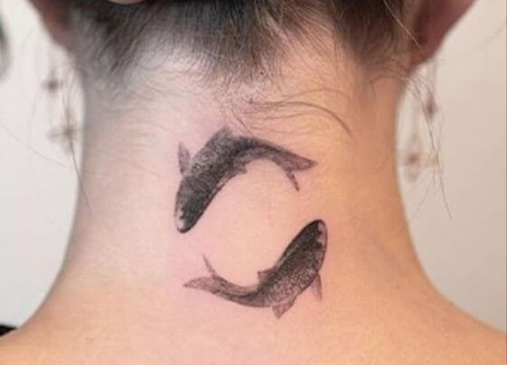 Fish Neck Tattoo for Women