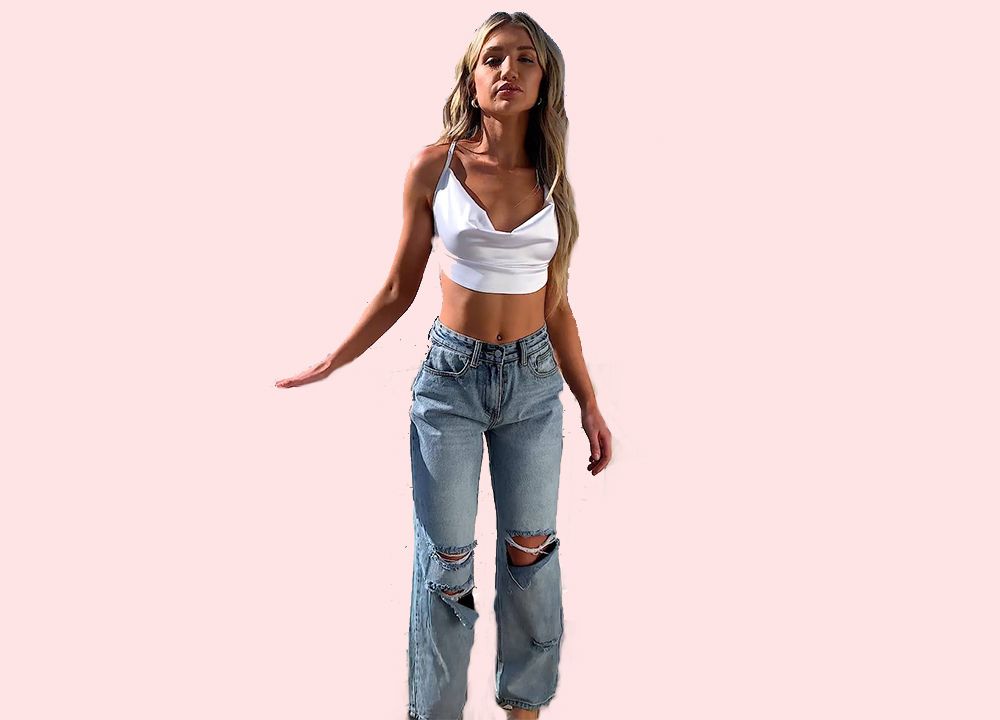 Low-Rise Boyfriend Jeans