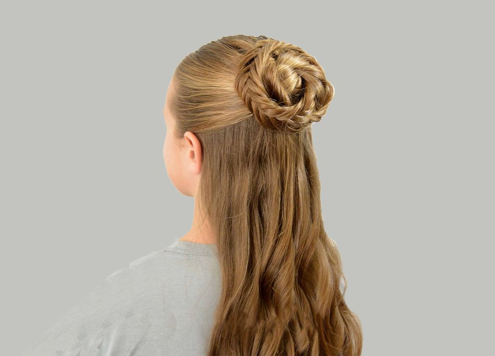 Hair Upbraided Boho Bun